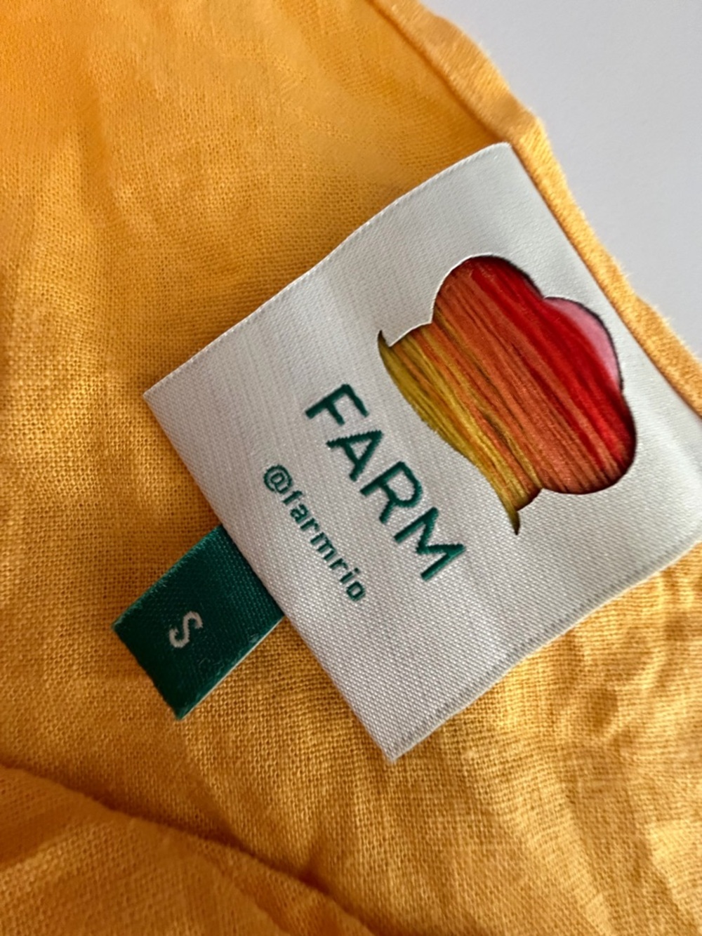 FARM Rio One-Shoulder Yellow Crop Top - Picture 6 of 6